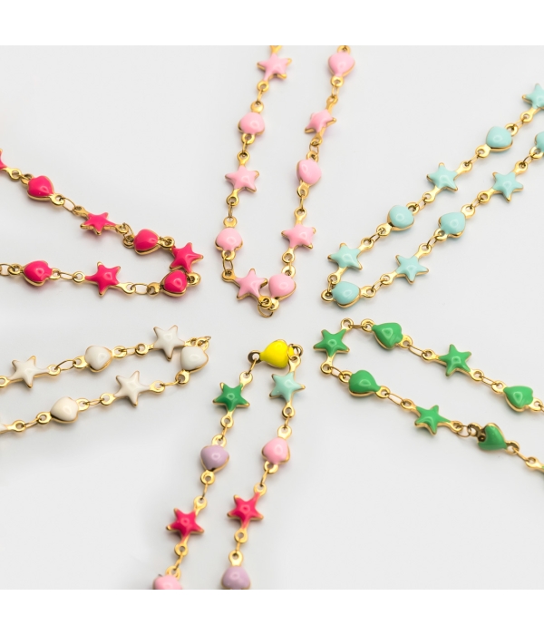 Collar estrella multicolor