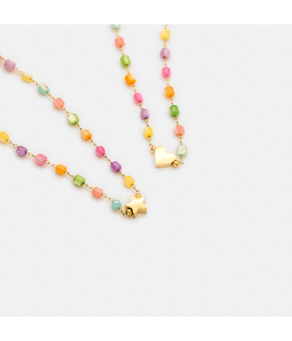 Collar Dots Colores Enamel