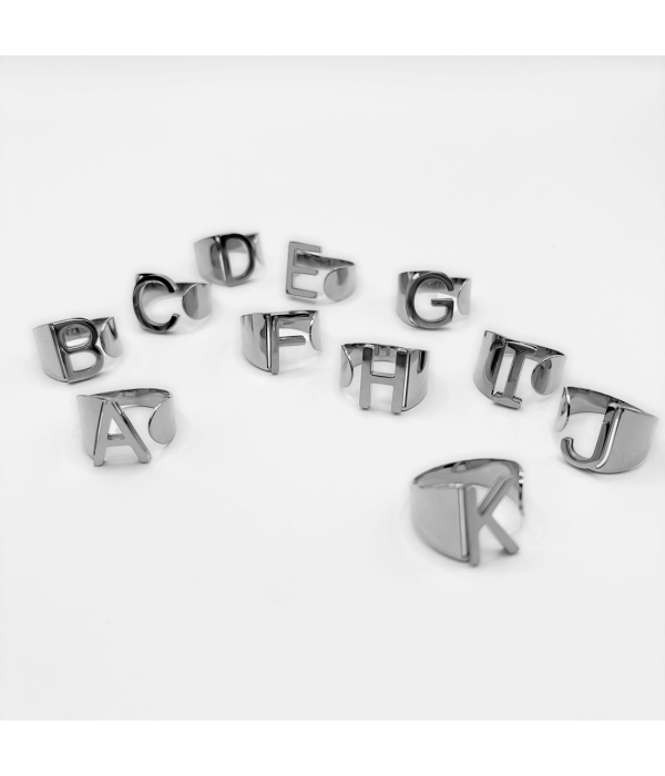 Anillo Inicial Dorado y Plateado