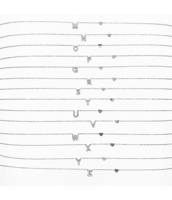 Collar Inicial Brillo Dorado y Plateado