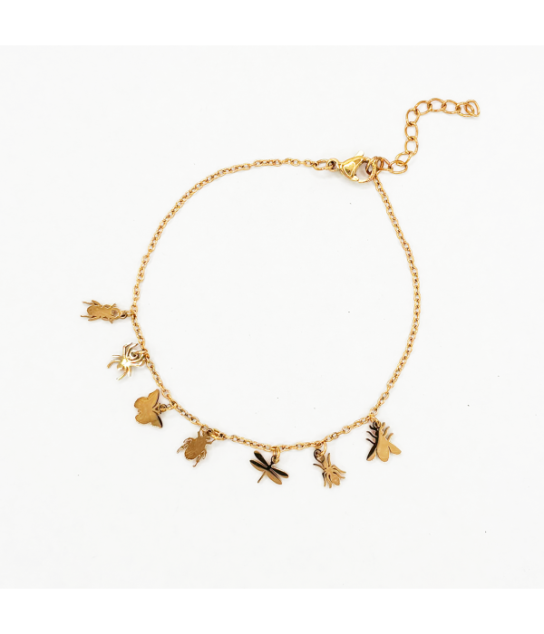 Pulsera Varios Dijes Insectos