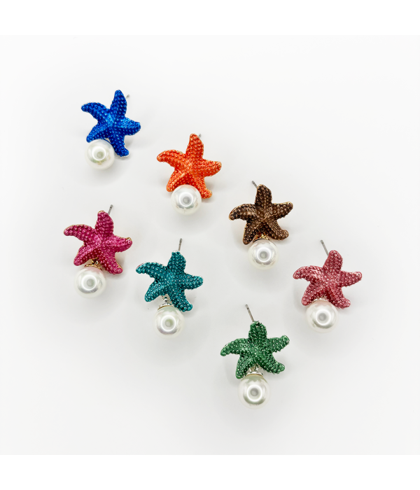 Pendientes Estrella Mar y Perla