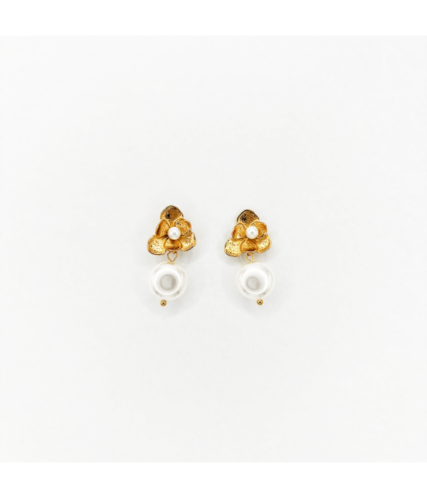 Pendientes Perla Flor
