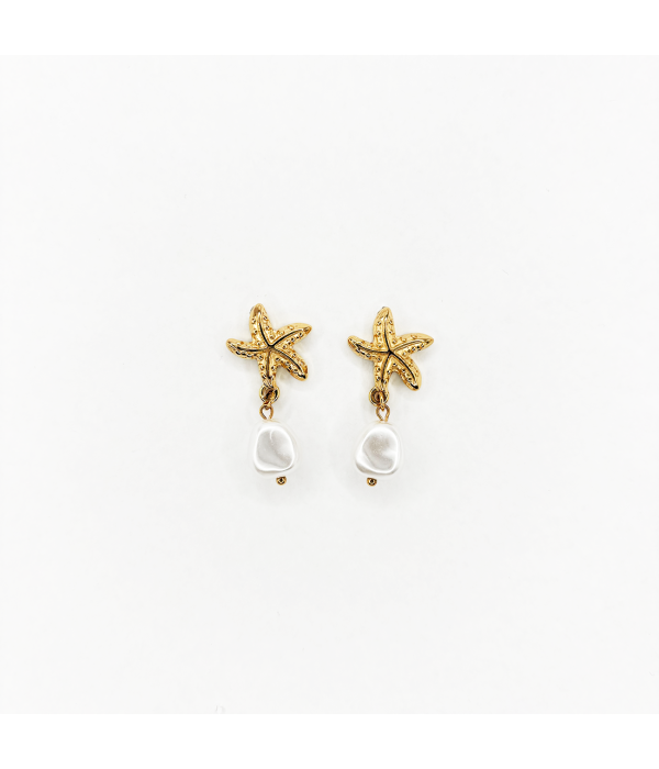 Pendientes Perla Estrella Mar