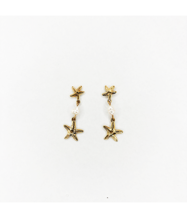 Pendientes Perla Estrella Mar