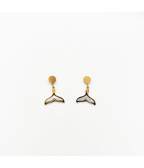 Pendientes Nacar Cola Ballena