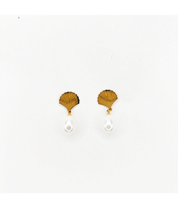 Pendientes Perla Abanico