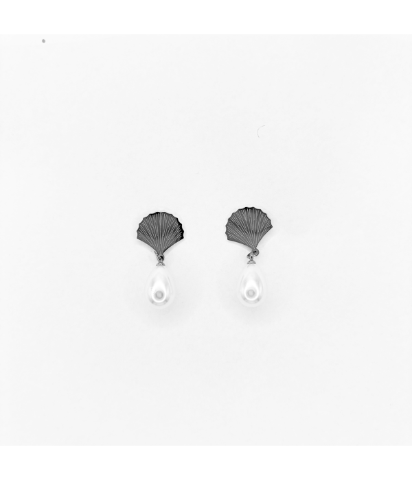 Pendientes Perla Abanico
