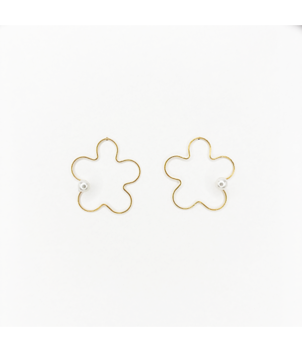 Pendientes Perla Flor