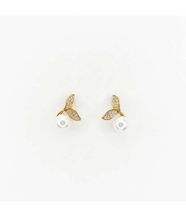 Pendientes Perla Cola Ballena