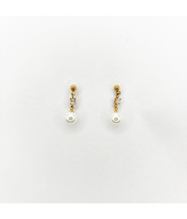 Pendientes Perla Brillo