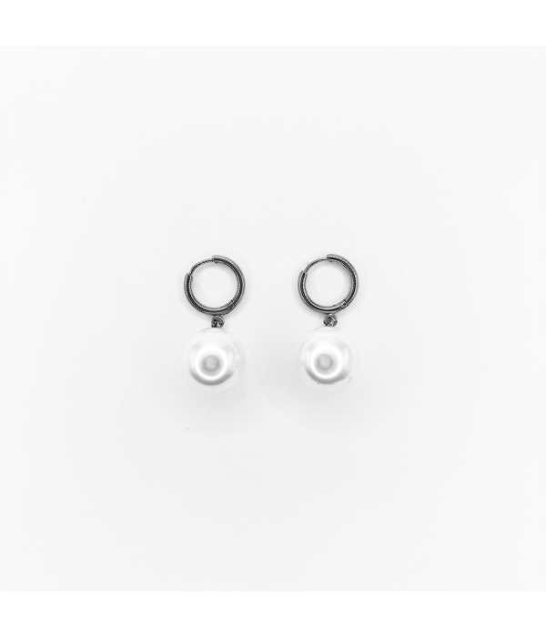 Pendientes Aro Perla Grande 2