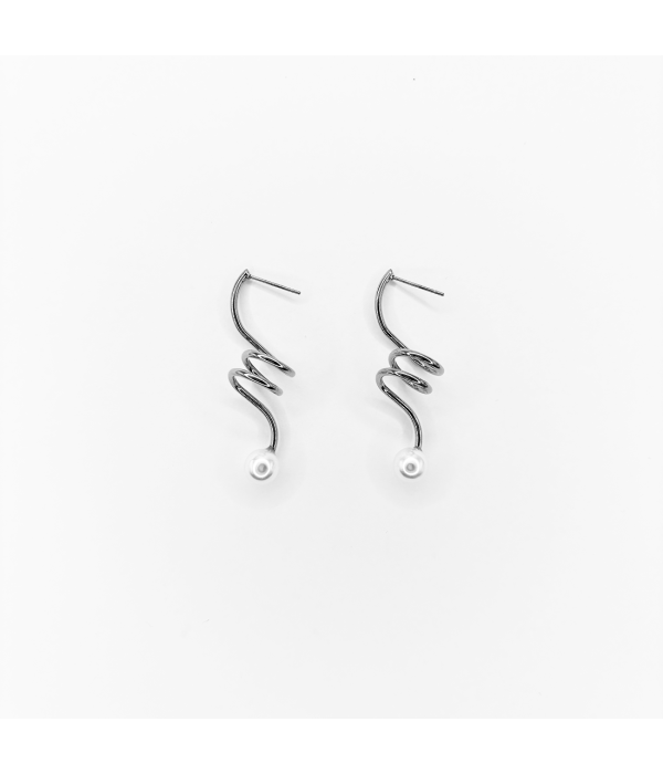 Pendientes Perla Espiral