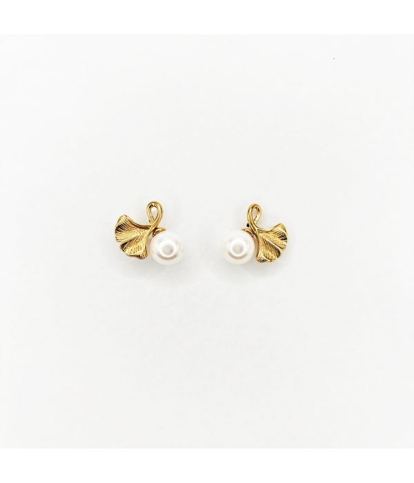 Pendientes Perla Ginkgo
