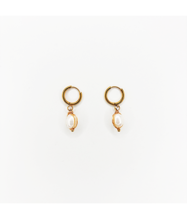Pendientes Perla Envuelta