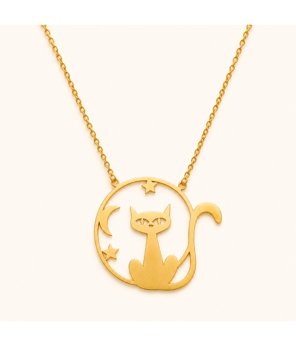 Collar Gato Luna y Estrellas
