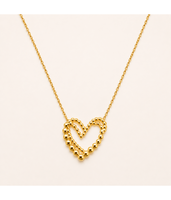 Collar Corazón Doble