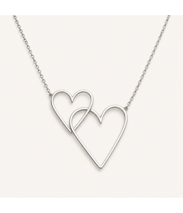 Collar Corazones entrelazados