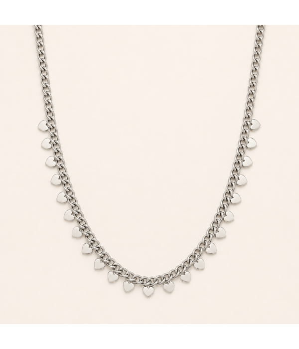 Collar Corazones Colgantes