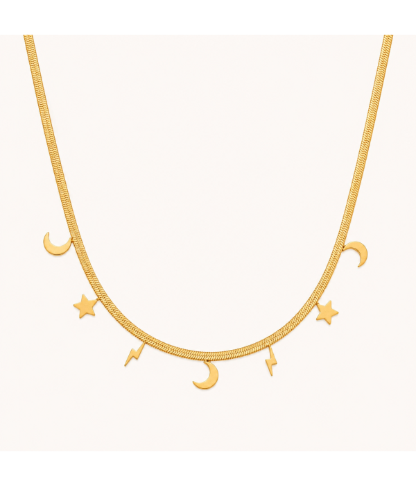 Collar Multidije Luna Estrella Rayo