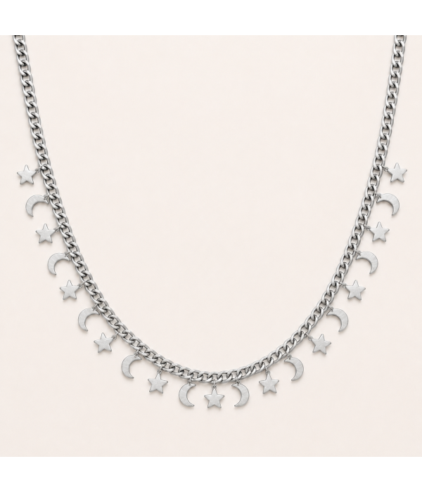 Collar Multidije Luna y Estrella