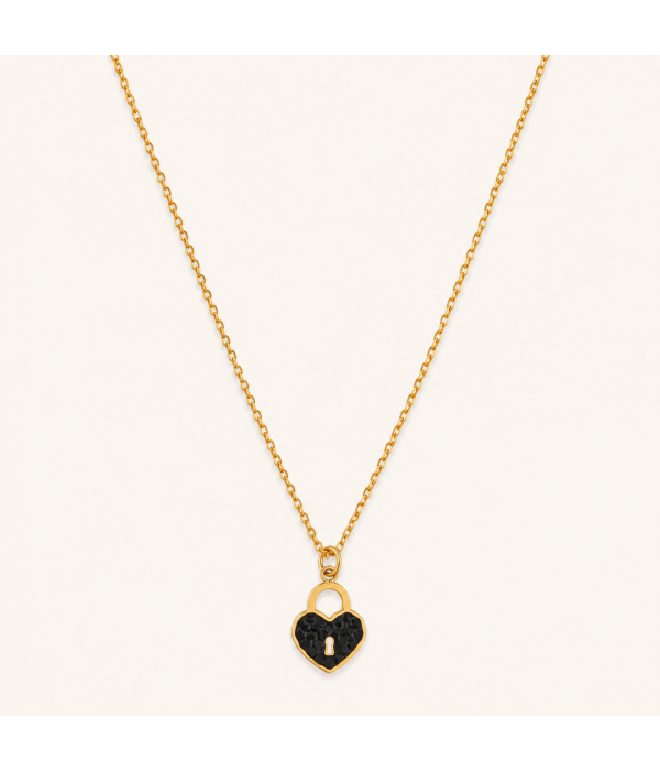 Collar Candado Corazon