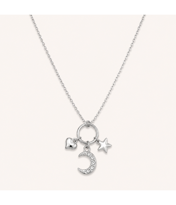 Collar Luna Corazón y Estrella