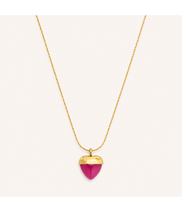 Collar Piedra Fucsia