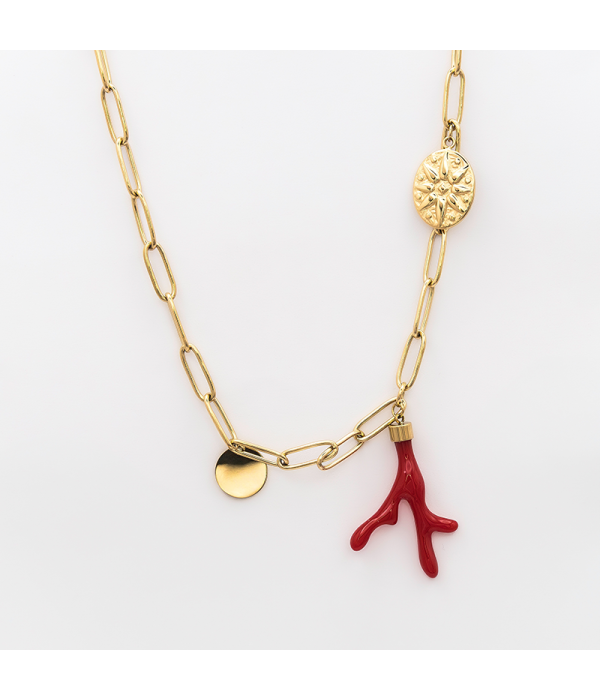 Collar Coral Rojo