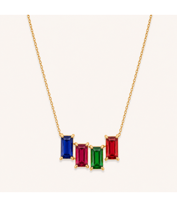 Collar Cristales Rectangulares