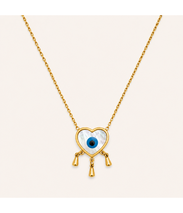 Collar Corazon con Ojo Protector