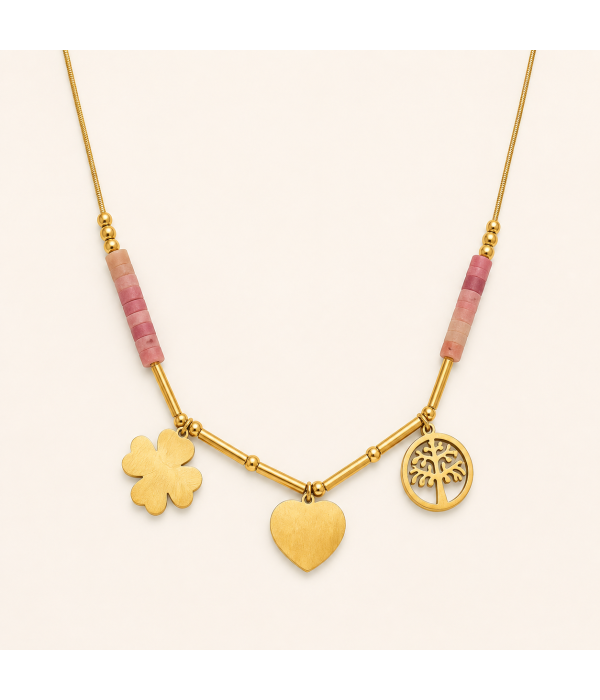 Collar Corazón, Trebol y Árbol de la Vida