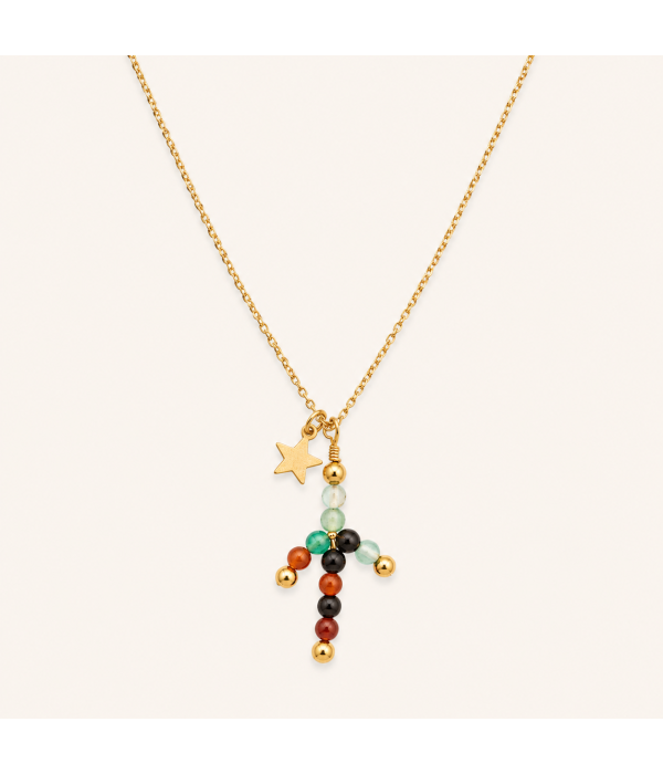 Collar Cruz y Estrella