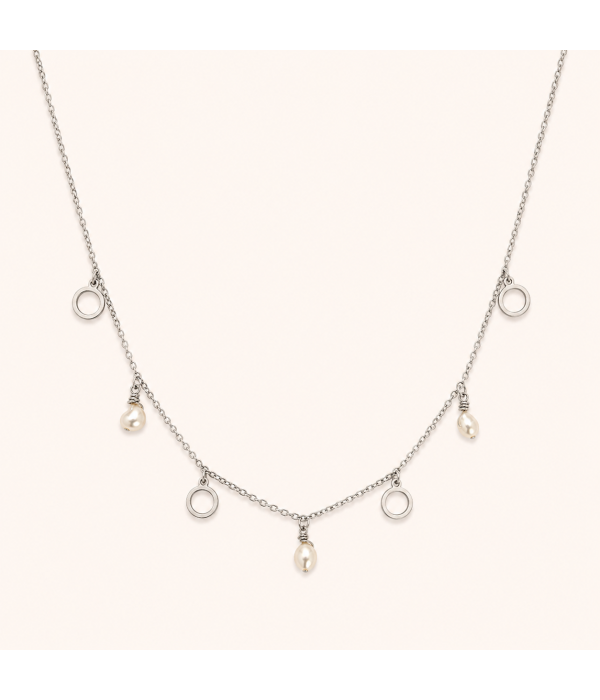 Collar Aros y Perla