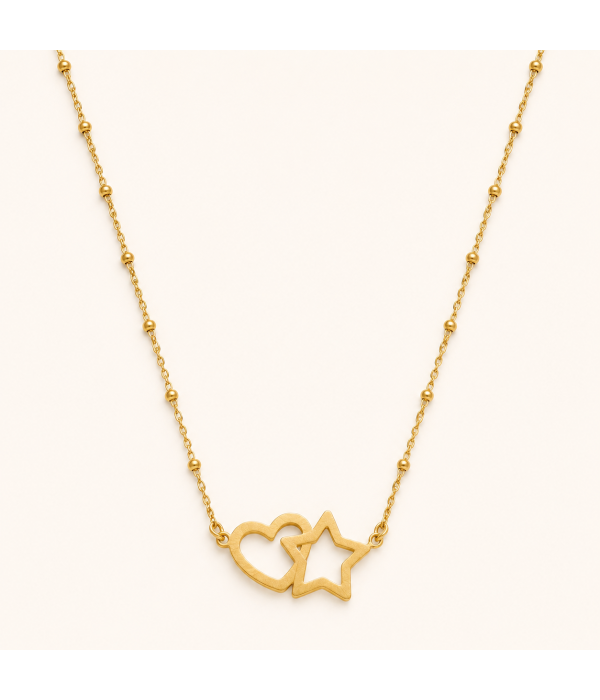 Collar Corazon y Estrella