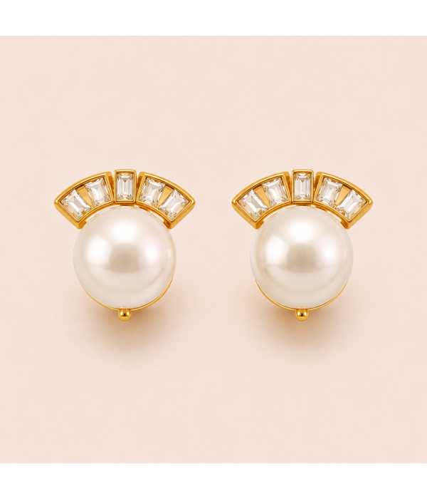 Pendientes Abanico Perla