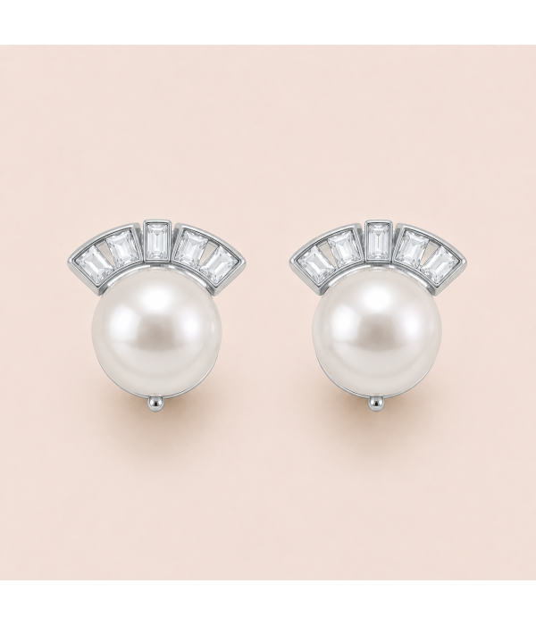 Pendientes Abanico Perla