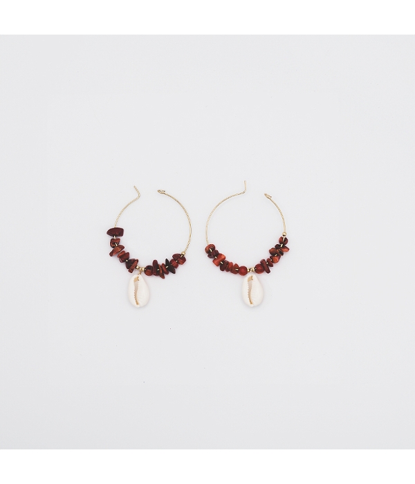 Pendiente Piedra y Caracol