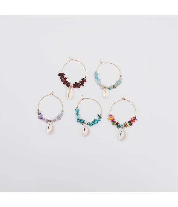 Pendiente Piedra y Caracol