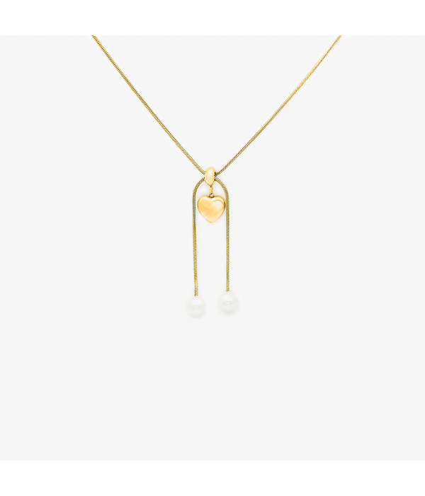 Collar Corazón y Perla